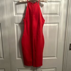 Red/orange long sleeveless dress New